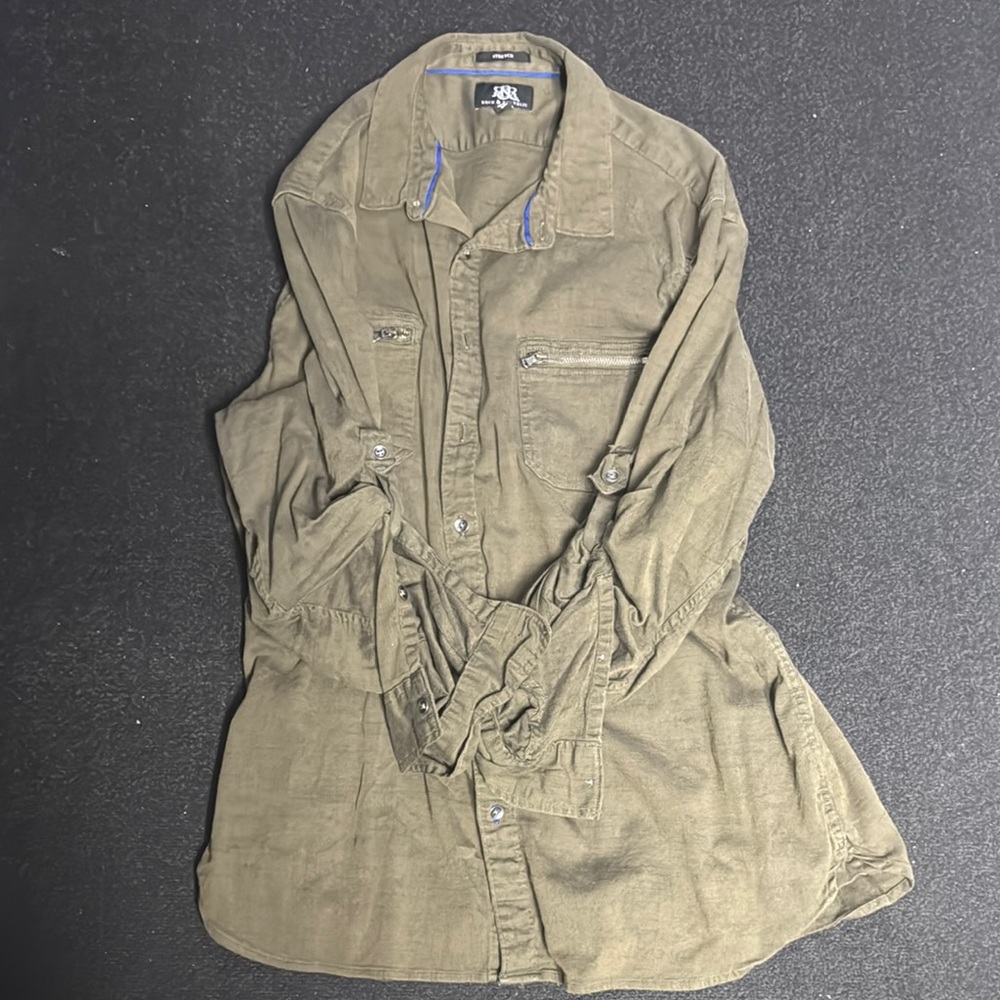 Rock & Republic Green Relaxed Fit Casual Shirt